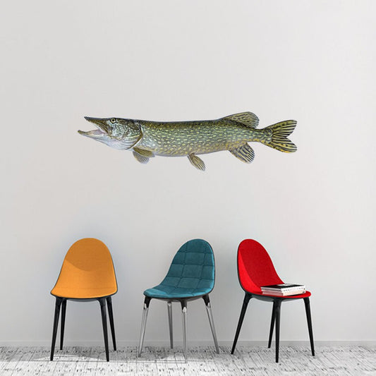 Northern Pike Wall Decals | 40"-60" | Left/Right Facing - madfishlab.com