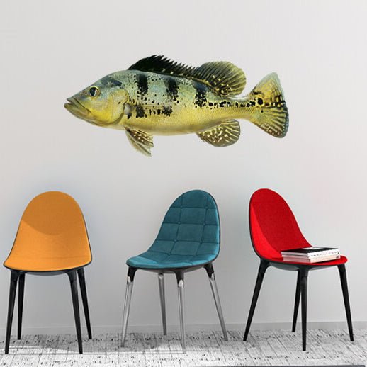 Peacock Bass Wall Decals | 40"-60" | Left/Right Facing - madfishlab.com