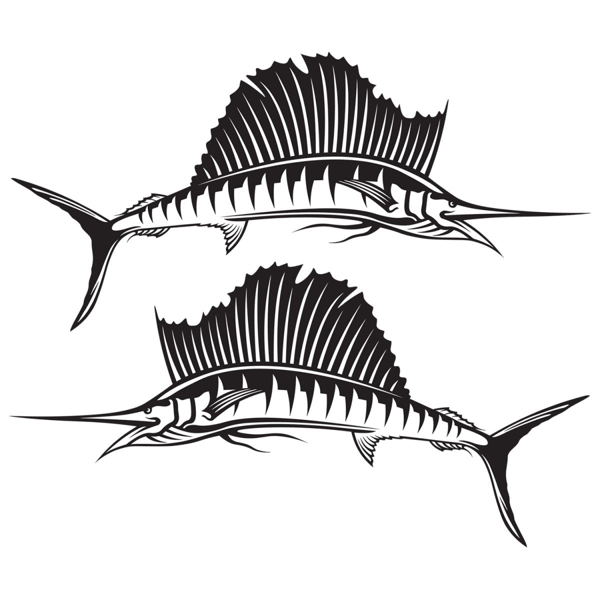 Sailfish Decals | 12"-60" | Left/Right Facing - madfishlab.com