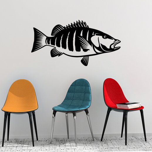 Snapper Wall Decal | 40"- 70" | Many Colors | Left/Right Facing - madfishlab.com