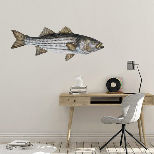 Striped Bass Wall Decals | 40"-60" | Left/Right Facing - madfishlab.com