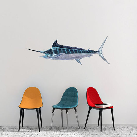 Striped Marlin Wall Decals | 40"-60" | Left/Right Facing - madfishlab.com