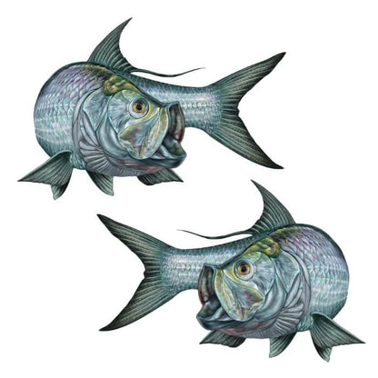 Tarpon large waterproof decals left and right facing.